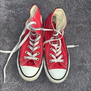 Red high top converse